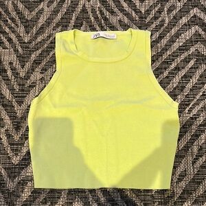 Zara knit green tank